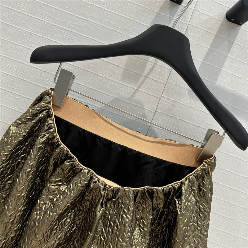 Pra*a pleated seersucker bud short skirt replica clothes