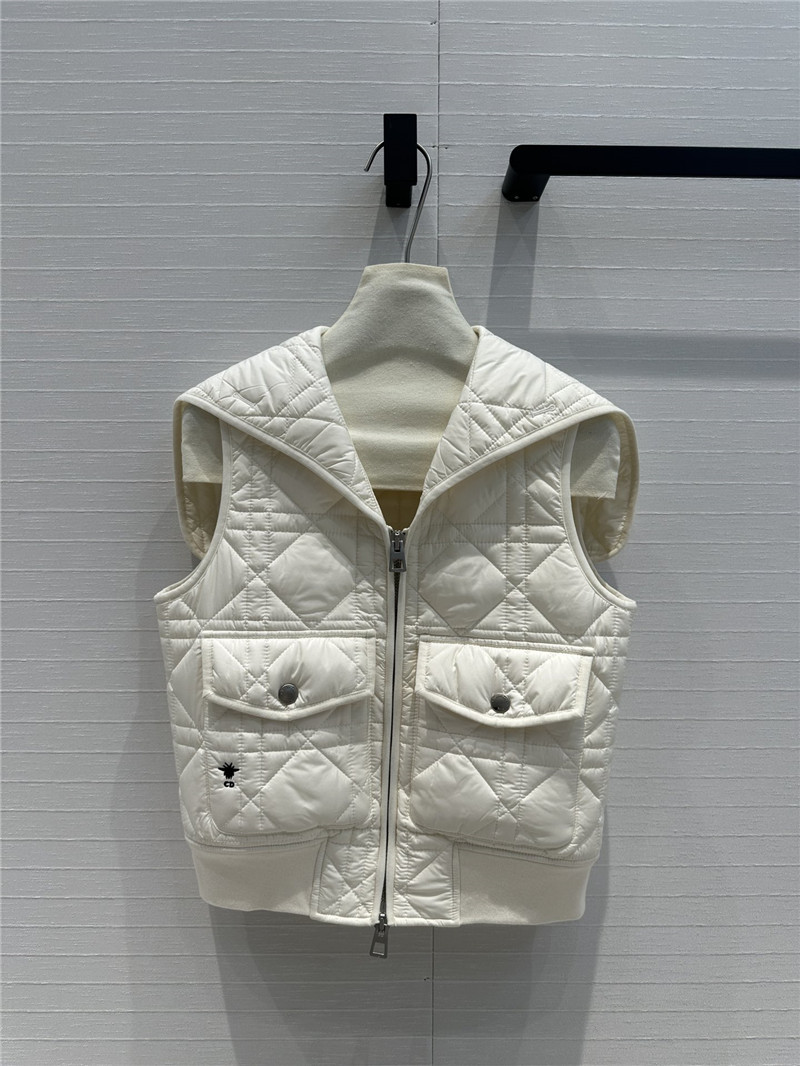 D10r rattan check quilted padded vest jacket replica clothes