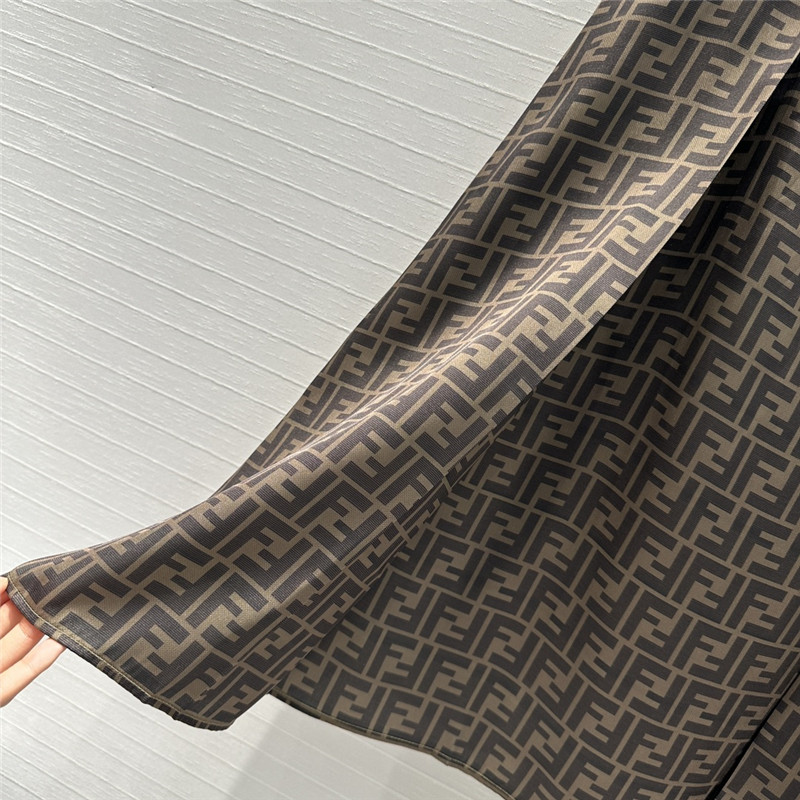 F**di brown ff twill skirt