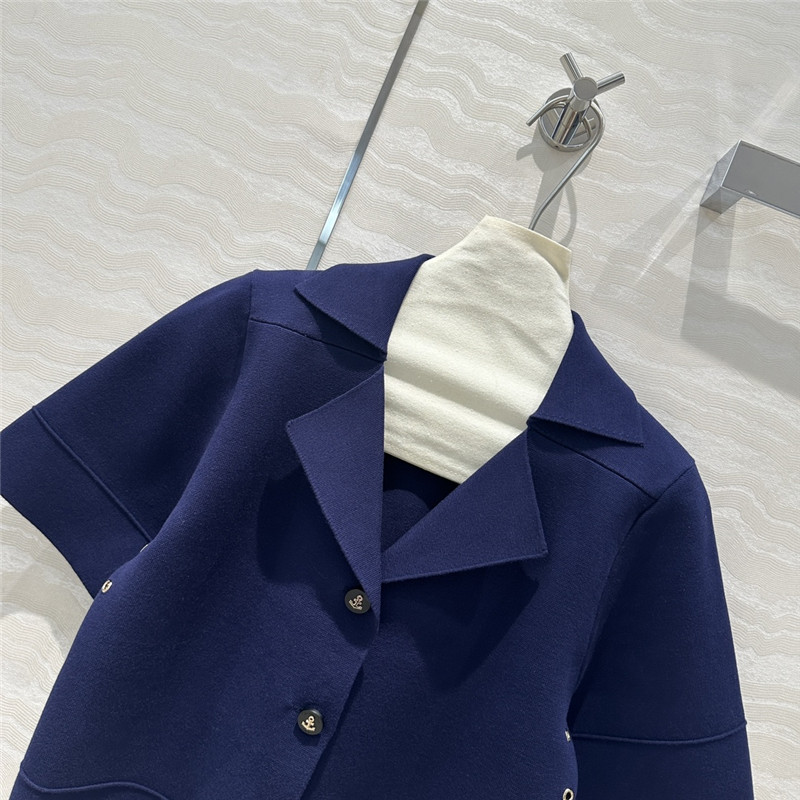 D10r navy style lapel small jacket replica d&g clothing