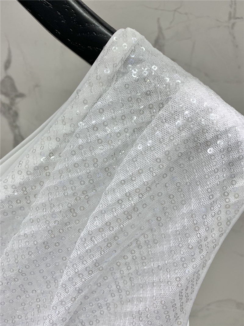 Y51 one-shoulder sequined mesh skirt replica d&g clothing