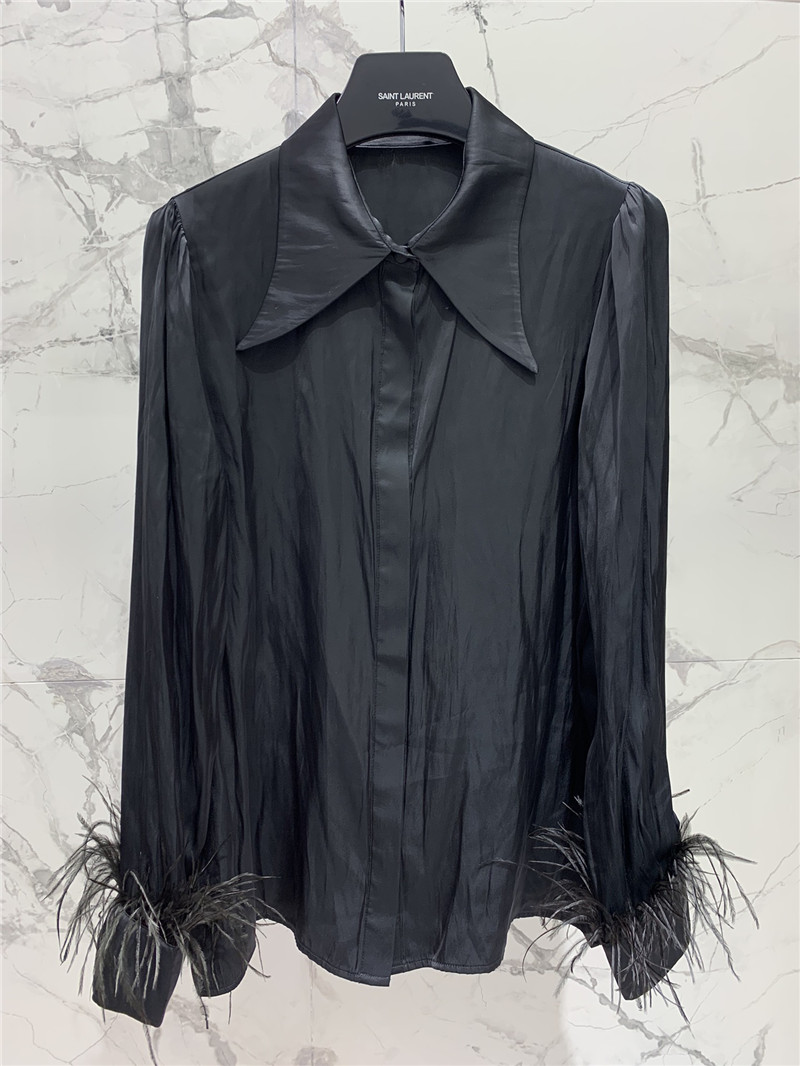 Y51 acetate ostrich shirt replica designer clothes