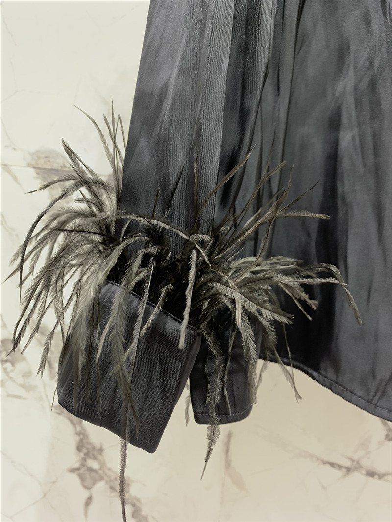 Y51 acetate ostrich shirt replica designer clothes