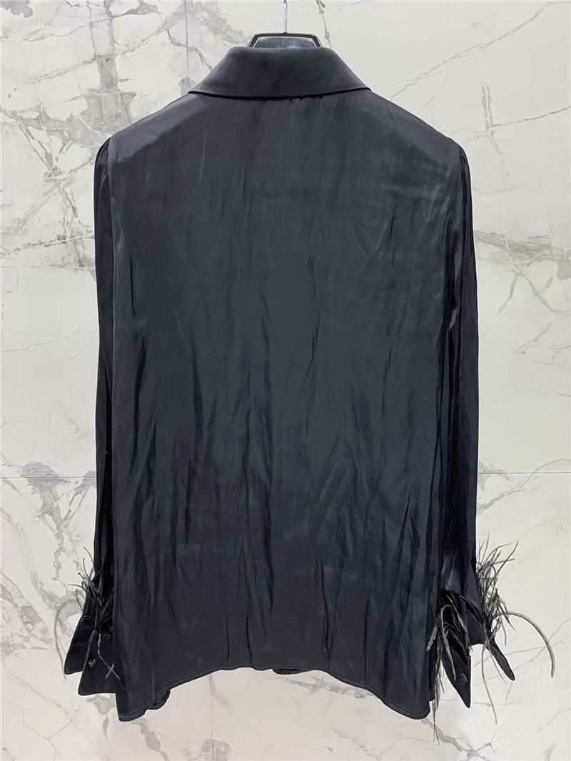 Y51 acetate ostrich shirt replica designer clothes