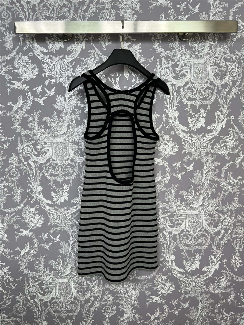 M1um1u letter striped stretch dress replica clothes