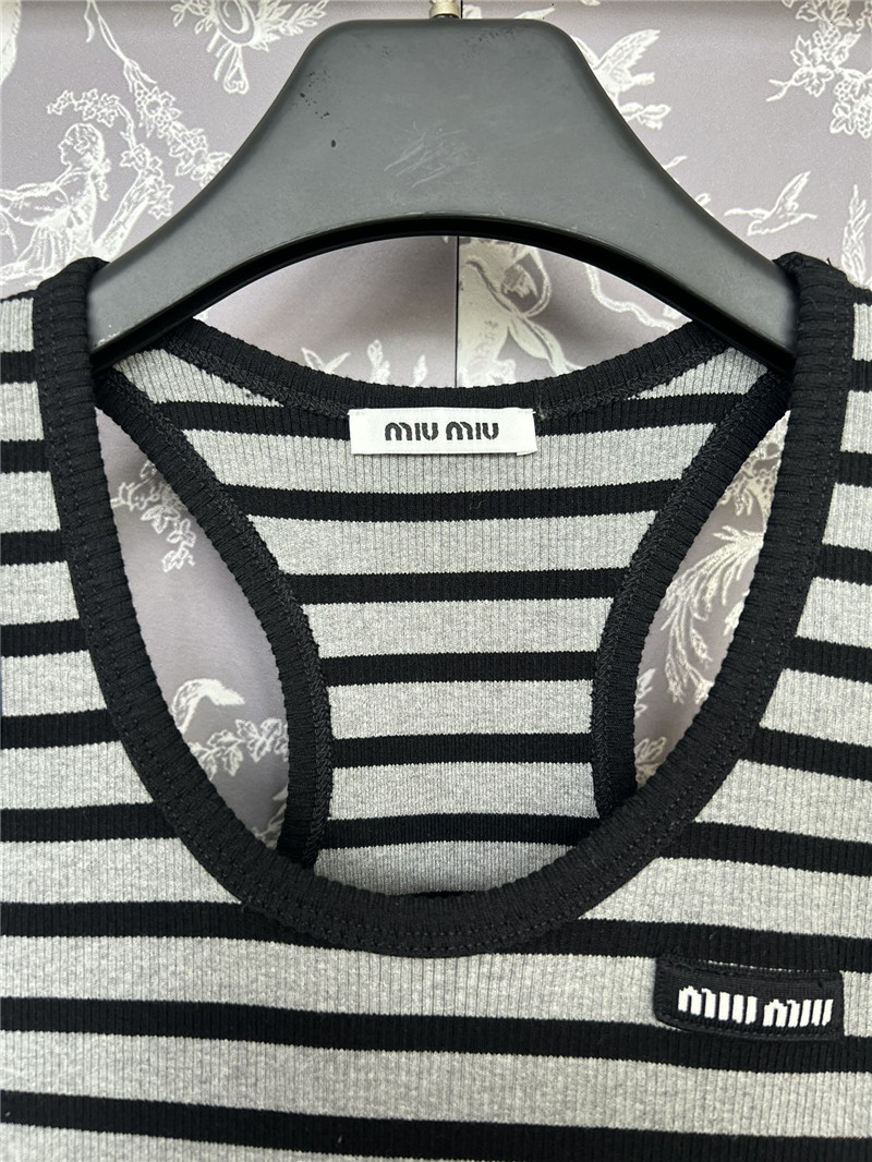 M1um1u letter stripe elastic suspenders back replica d&g clothing