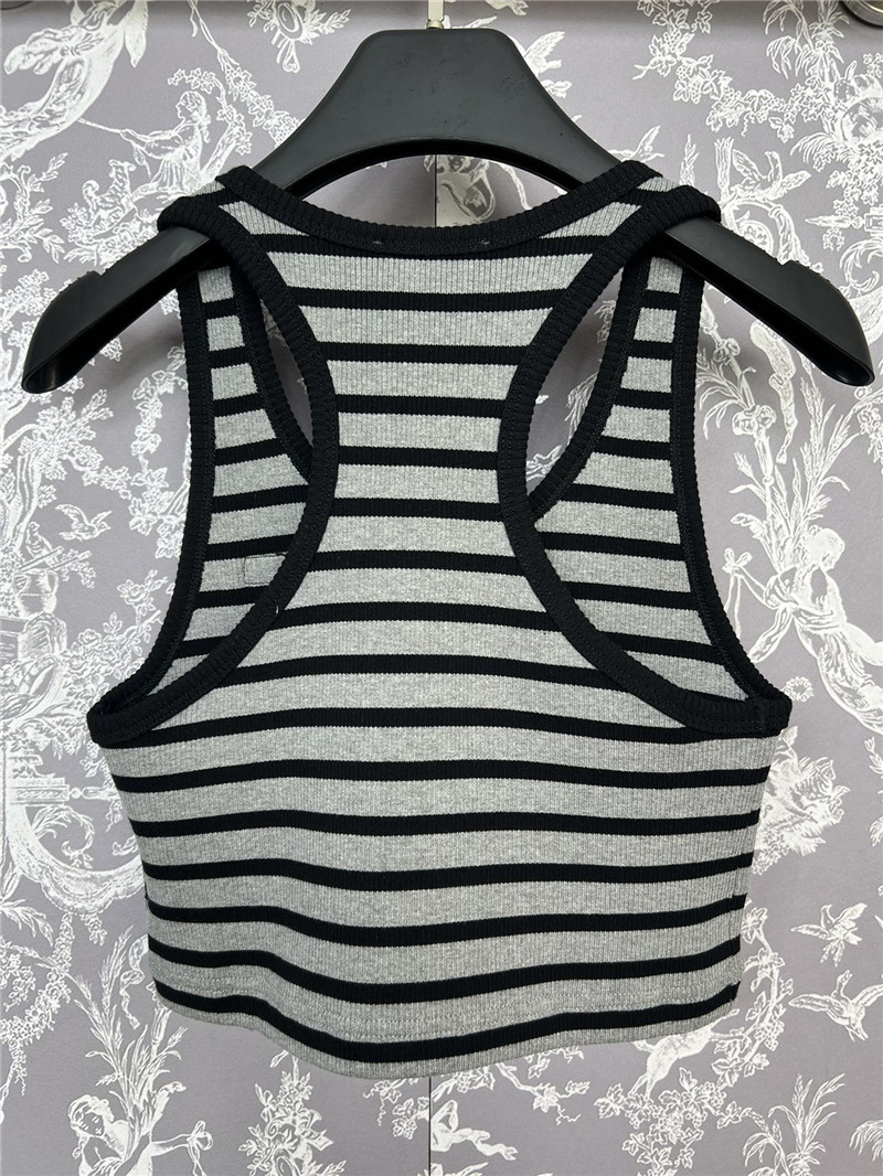 M1um1u letter stripe elastic suspenders back replica d&g clothing