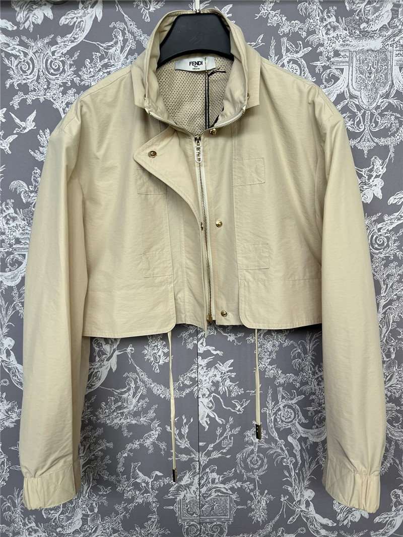 F**di stand collar coat replicas clothes