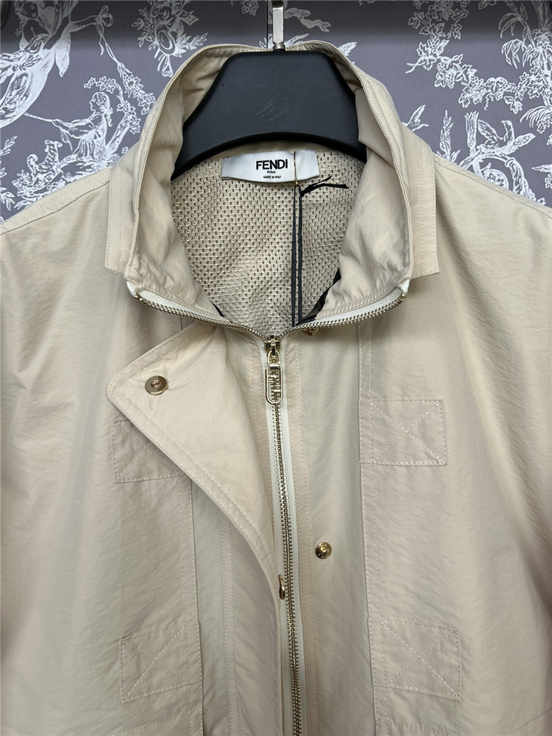 F**di stand collar coat replicas clothes