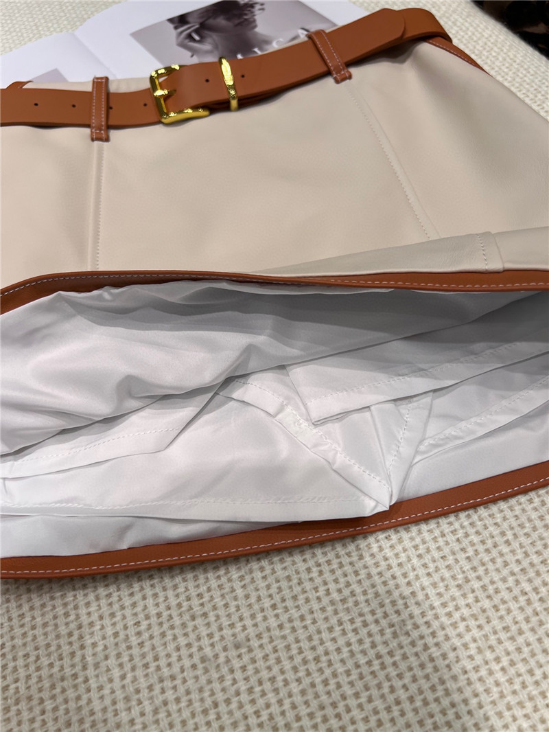 M1um1u new leather skirt replica d&g clothing