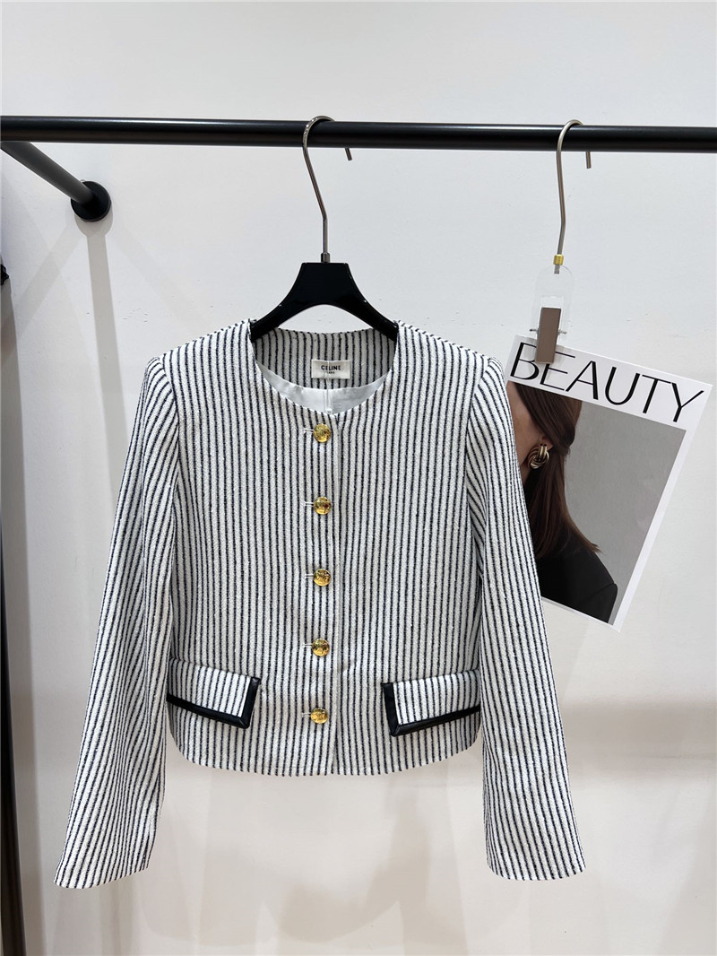 Ce1i*e new striped jacket replica designer clothes