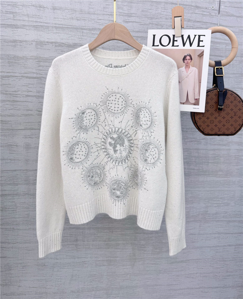 D10r starry sky embroidered pullover sweater