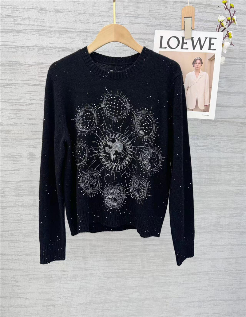 D10r starry sky embroidered pullover sweater replica clothing