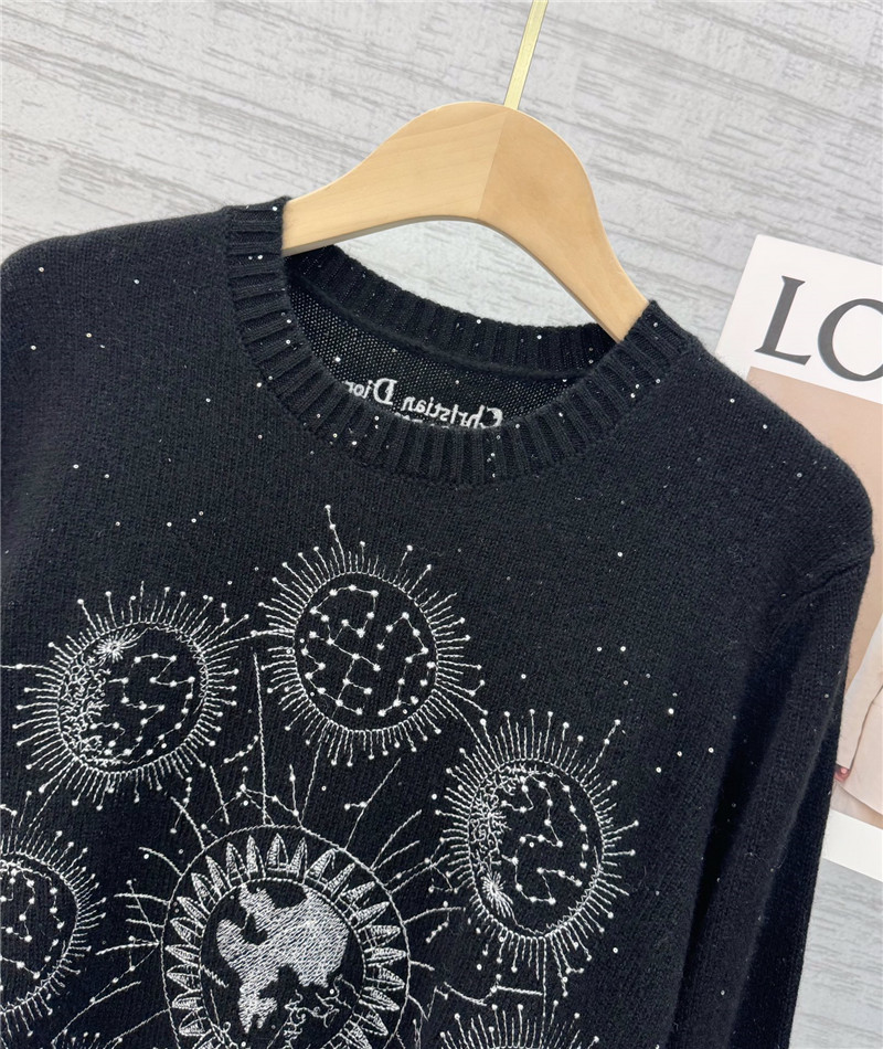 D10r starry sky embroidered pullover sweater replica clothing