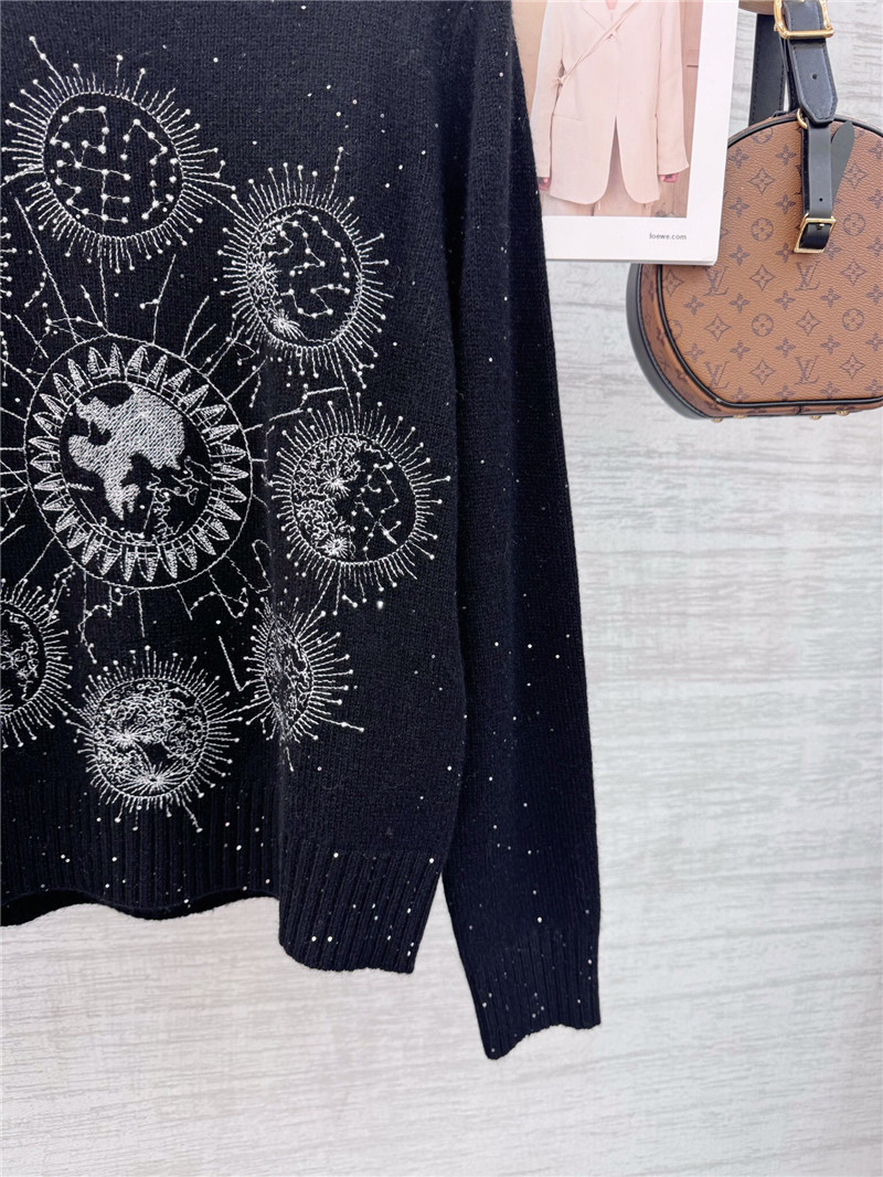D10r starry sky embroidered pullover sweater replica clothing