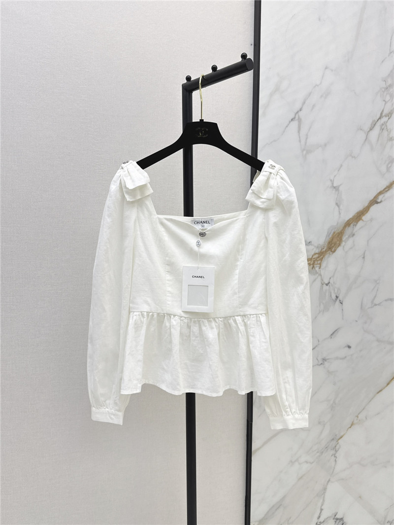 Ch**el cotton and linen shirt replica clothing sites