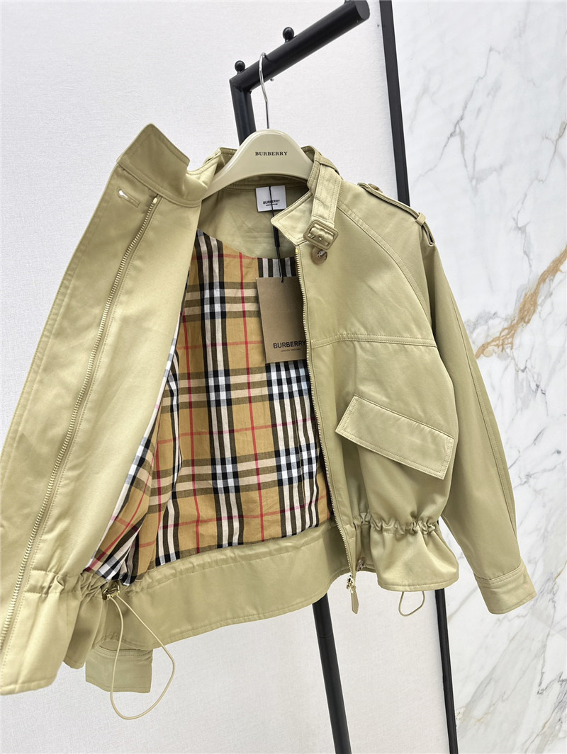 Bv*b*rry small stand collar waist design trench coat replicas clothes