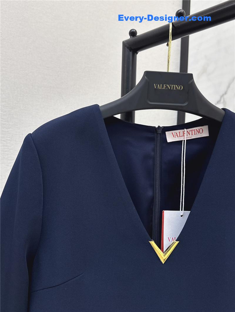 Va1e*ntin0 v button navy blue jumpsuit replica d&g clothing