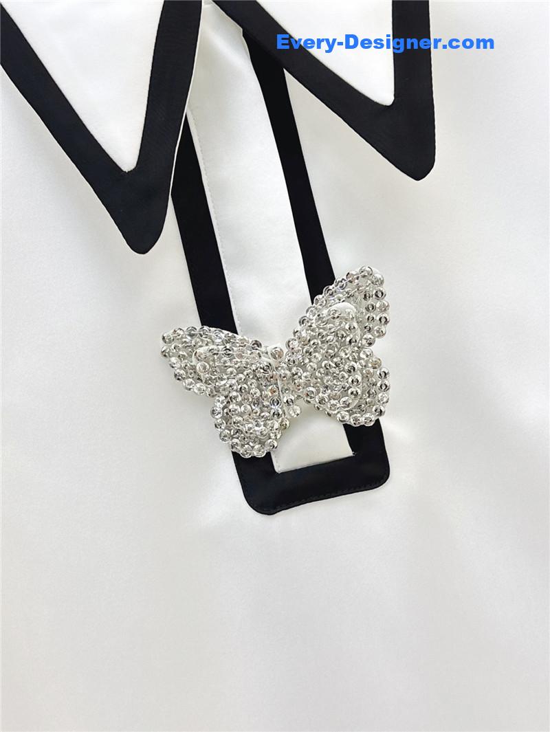 Va1e*ntin0 butterfly contrast shirt replica clothes