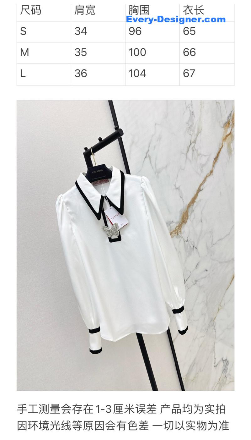 Va1e*ntin0 butterfly contrast shirt replica clothes