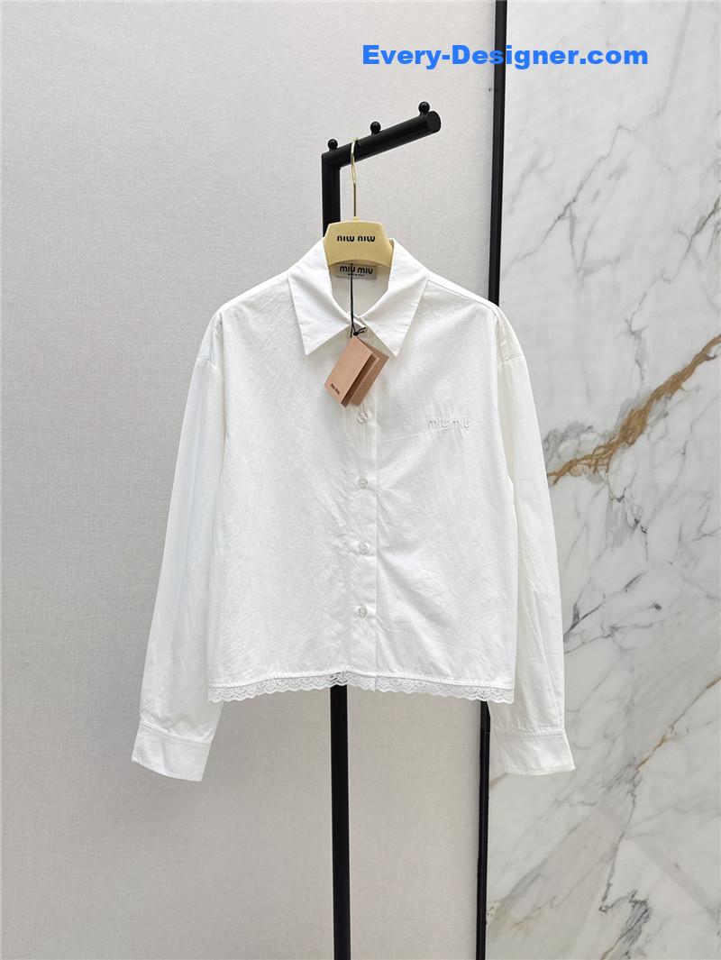 M1um1u lace minimalist shirt replica d&g clothing