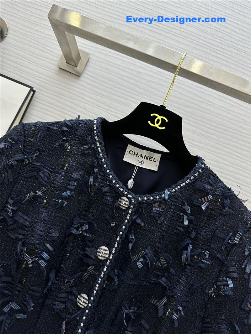 Ch**el woven soft tweed jumpsuit replica d&g clothing