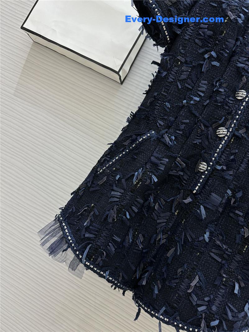 Ch**el woven soft tweed jumpsuit replica d&g clothing