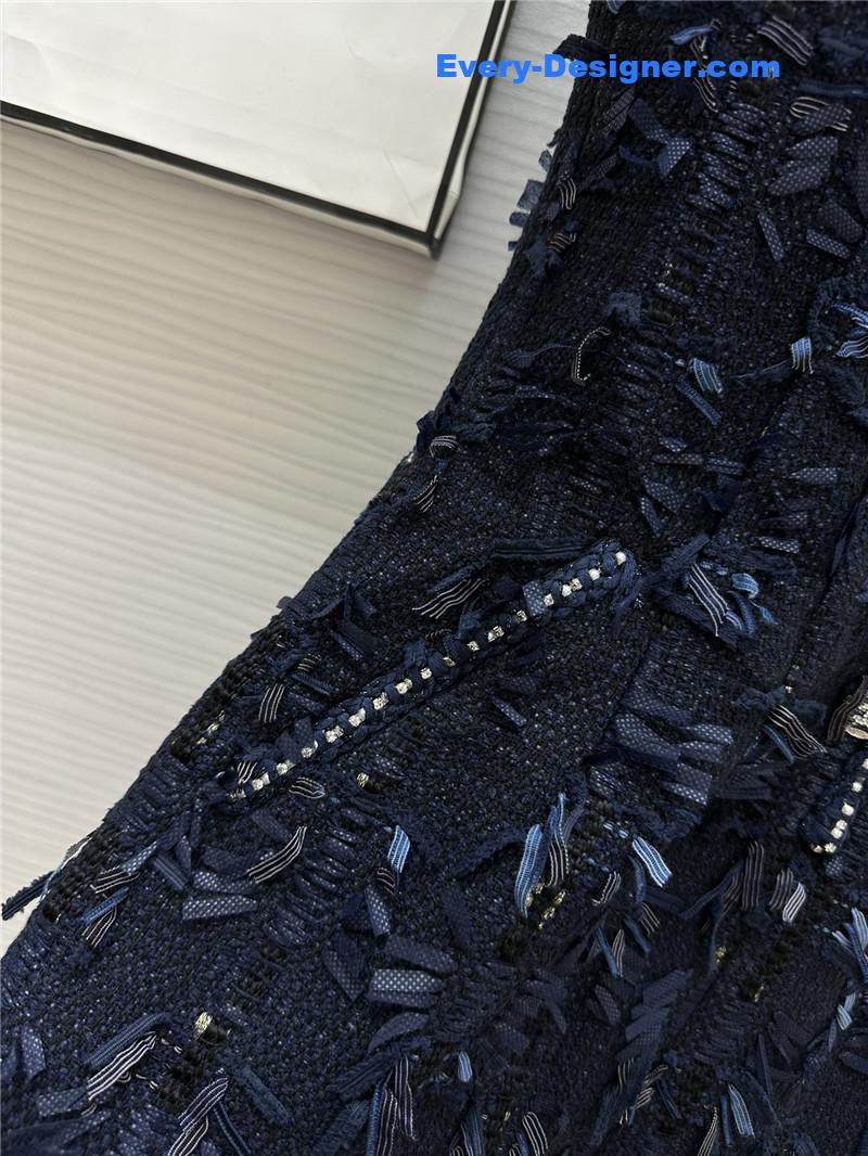 Ch**el woven soft tweed jumpsuit replica d&g clothing