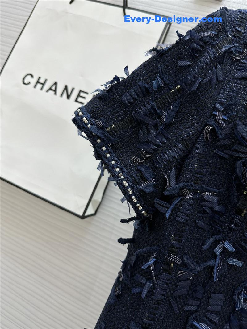 Ch**el woven soft tweed jumpsuit replica d&g clothing