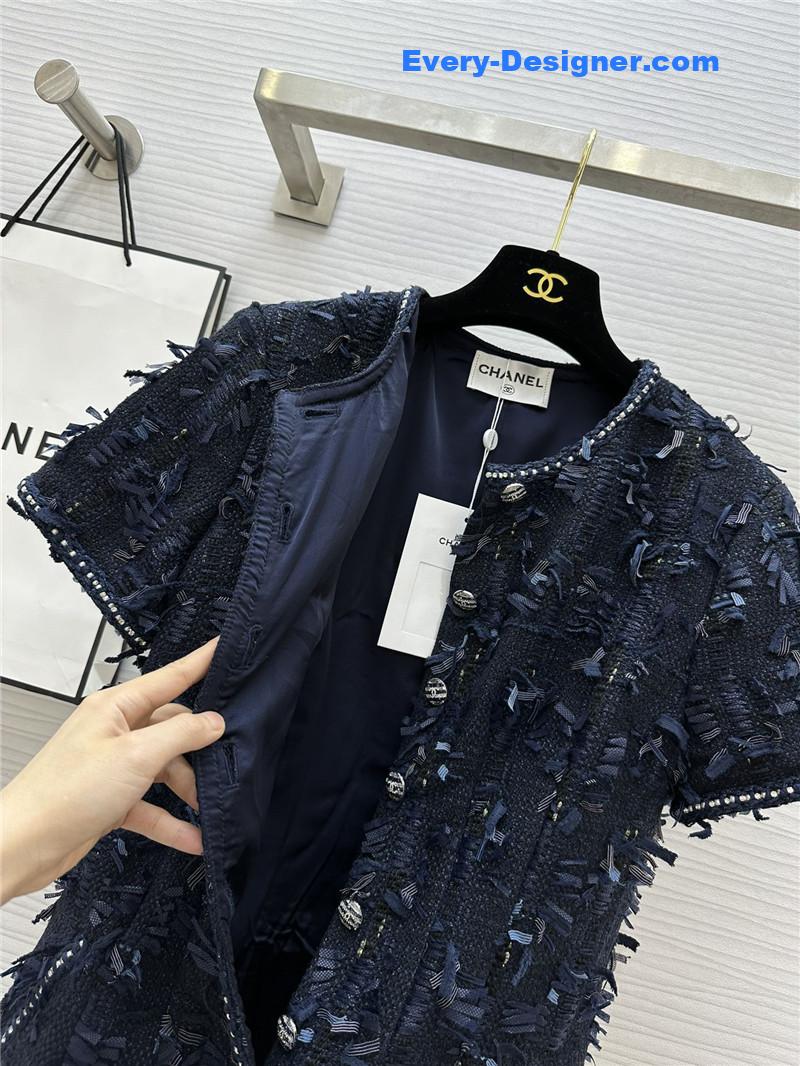 Ch**el woven soft tweed jumpsuit replica d&g clothing