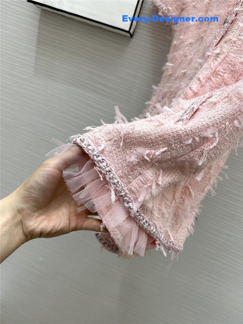 Ch**el woven soft tweed jumpsuit replica d&g clothing