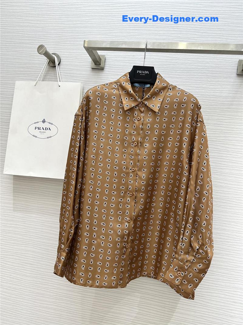 Pra*a silk printed shirt replica d&g clothing