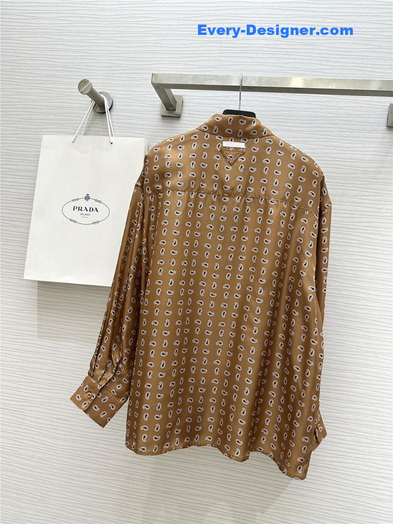 Pra*a silk printed shirt replica d&g clothing
