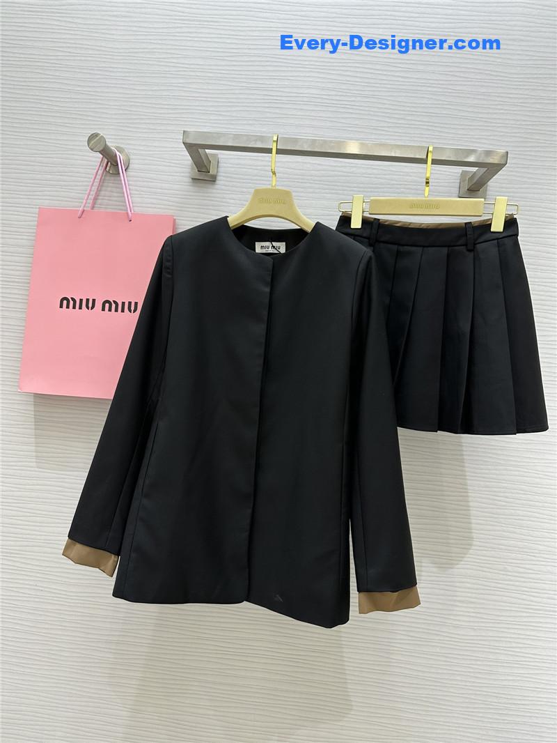 M1um1u colorblock cuffs dress replica designer clothes