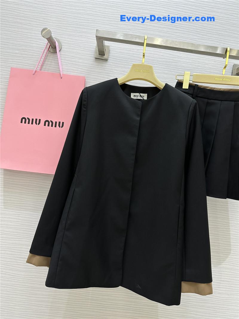 M1um1u colorblock cuffs dress replica designer clothes