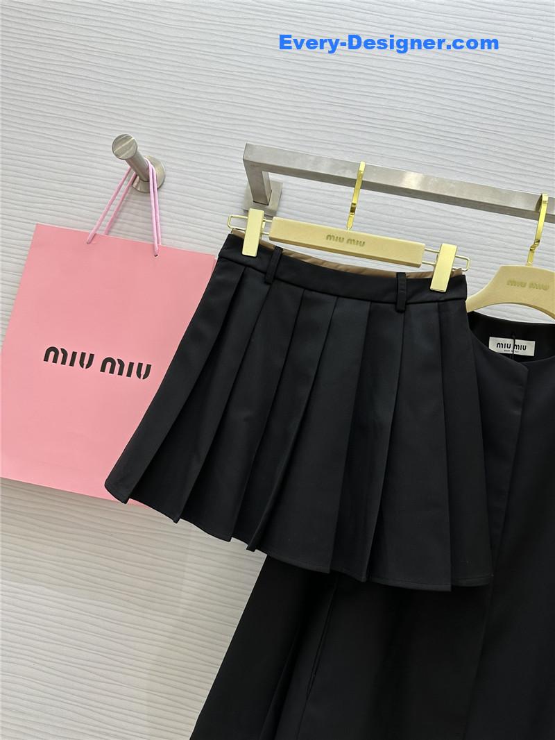 M1um1u colorblock cuffs dress replica designer clothes