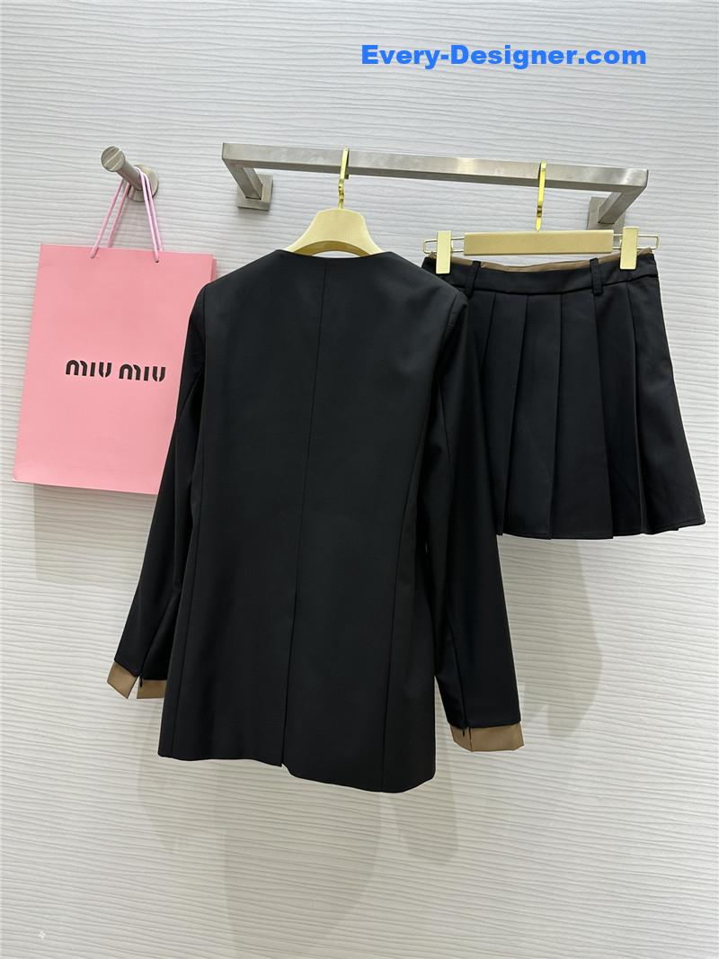 M1um1u colorblock cuffs dress replica designer clothes