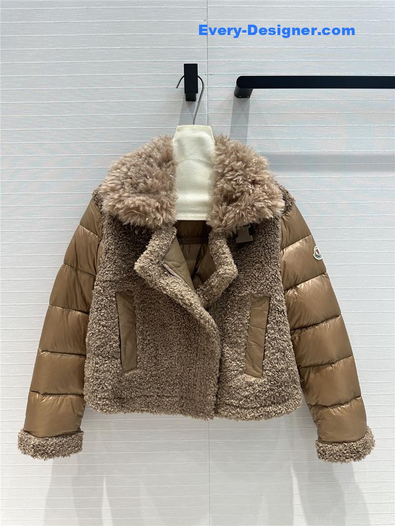 Moncler wool motorcycle down jacket replica clothes