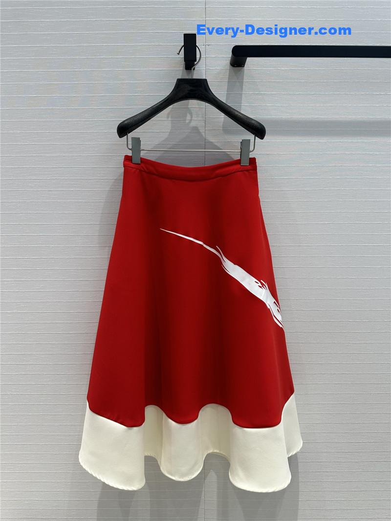 Va1e*ntin0 colorblock graffiti skirt replica d&g clothing