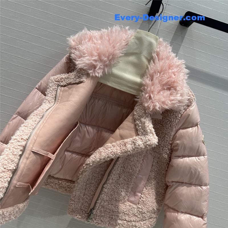 Moncler wool motorcycle down jacket replica clothes