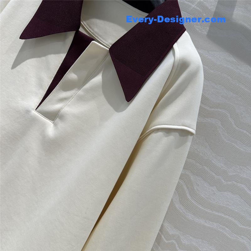 Pra*a sports lapel sweatshirt replica d&g clothing