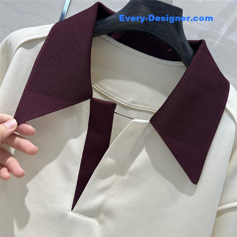 Pra*a sports lapel sweatshirt replica d&g clothing