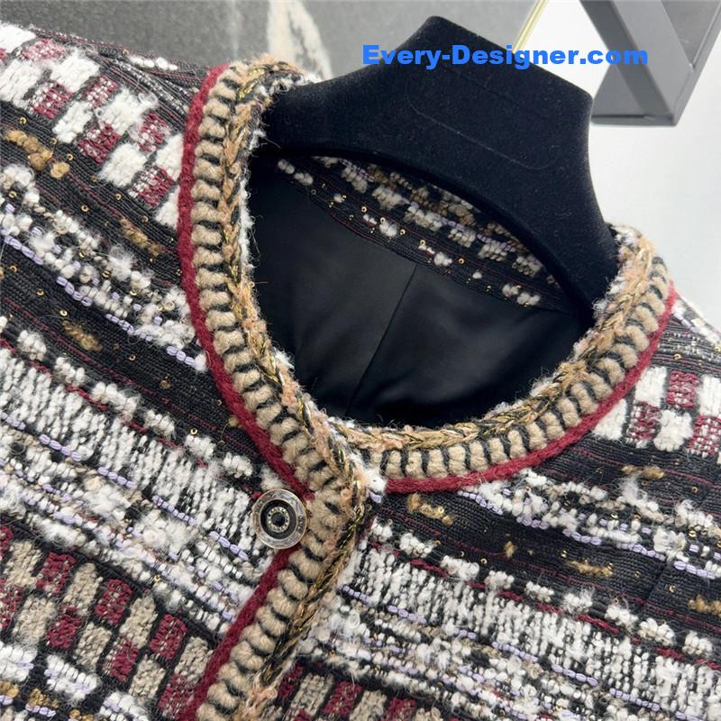 Ch**el colorful tweed coat replica clothing sites