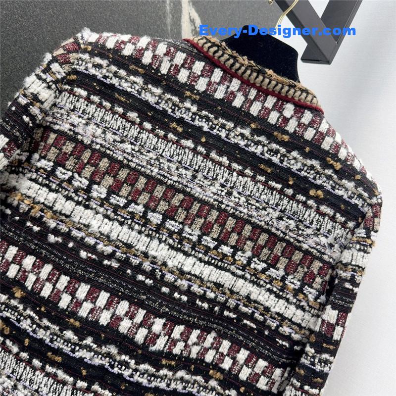 Ch**el colorful tweed coat replica clothing sites