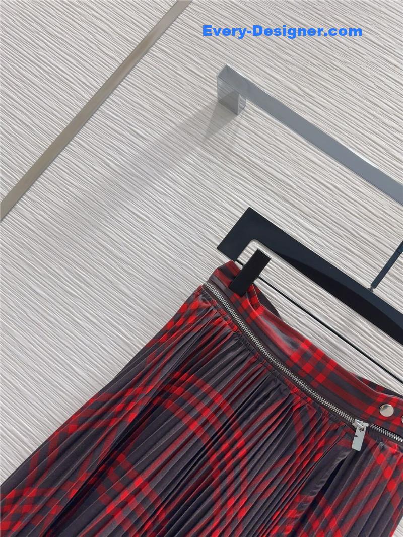 Bv*b*rry colorblock plaid maxi skirt cheap replica designer clothes
