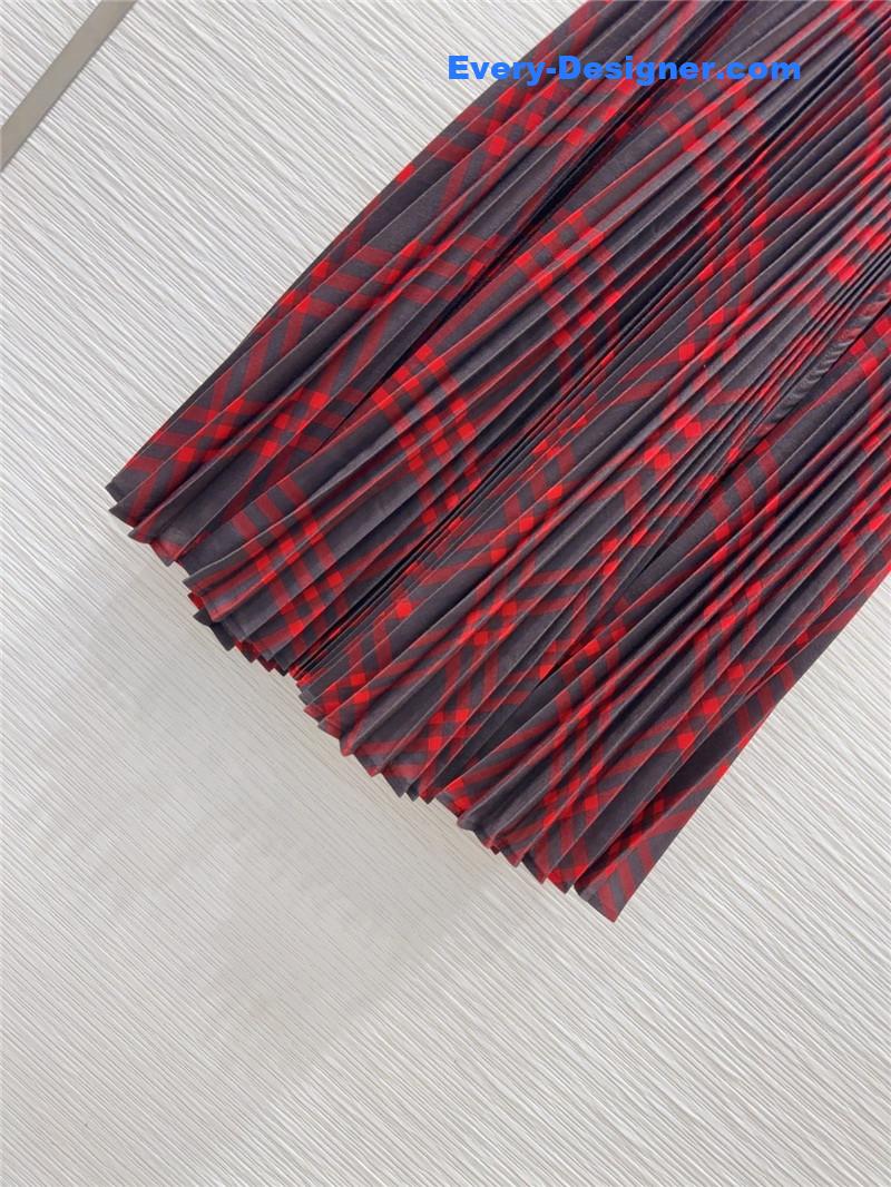 Bv*b*rry colorblock plaid maxi skirt cheap replica designer clothes