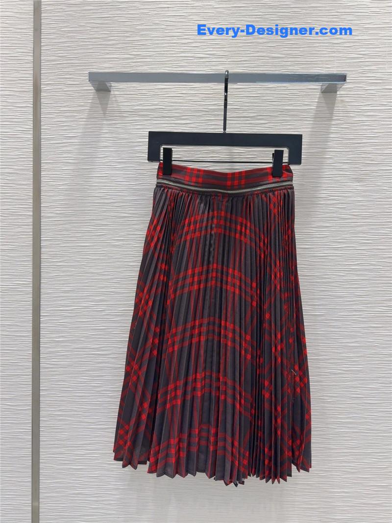 Bv*b*rry colorblock plaid maxi skirt cheap replica designer clothes