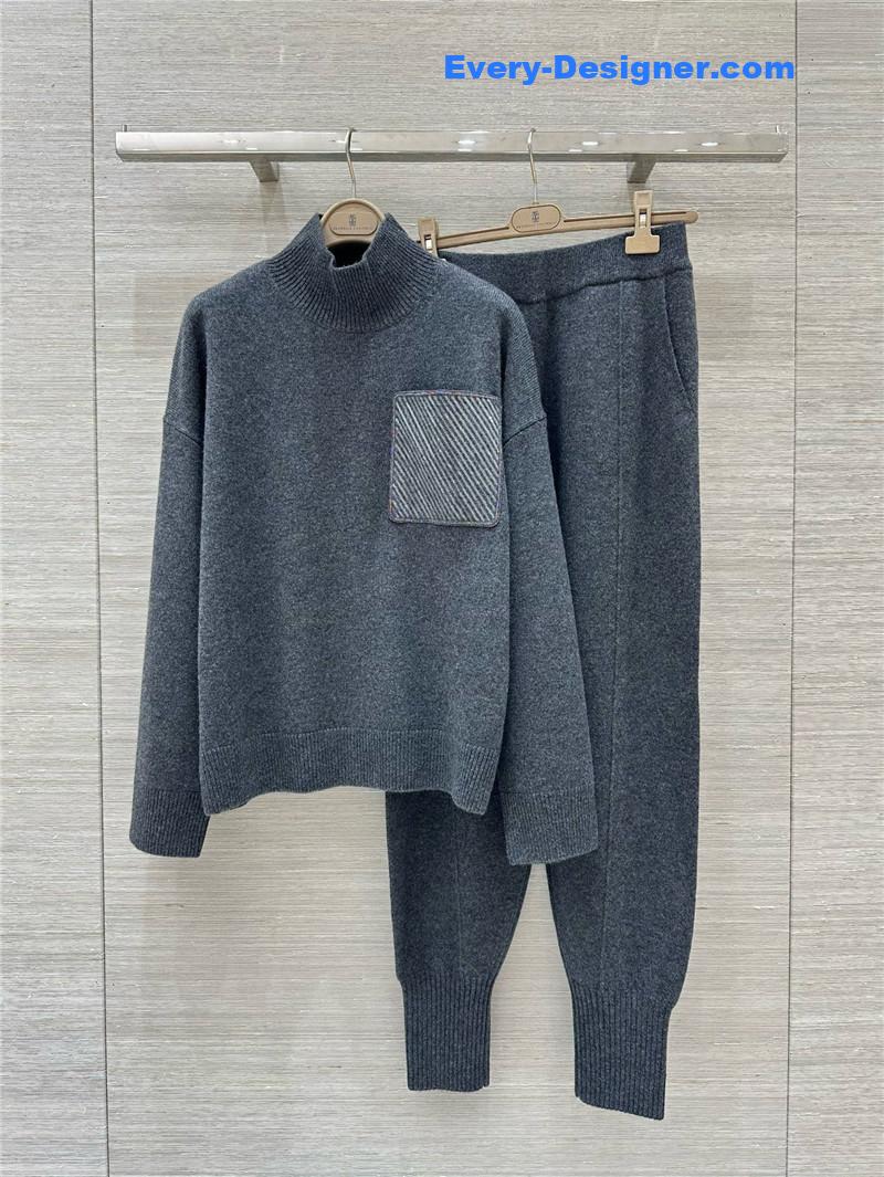 BC sequined cashmere top + pants set replicas clothes