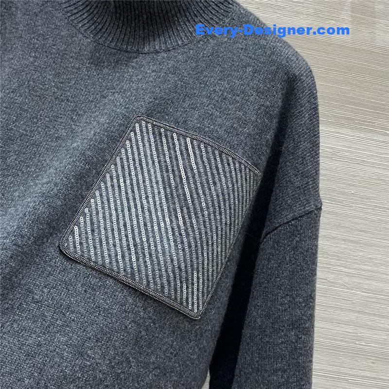 BC sequined cashmere top + pants set replicas clothes