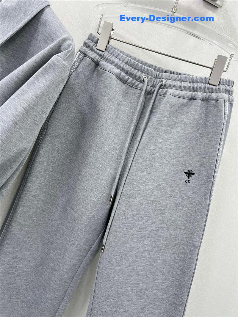 D10r hooded zipper jacket + wide-leg trousers set replica clothes